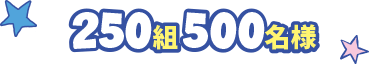 250組500名様