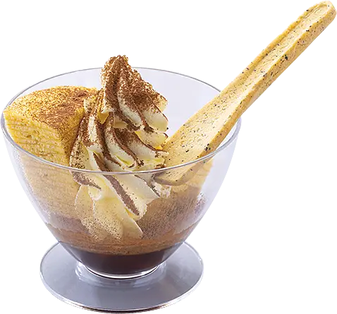 バウムクーヘンのティラミス仕立て <span>ユーハイムバウム使用</span>