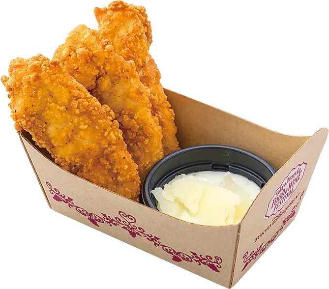チキンテンダー、 ヨーグルト＆オリーヴディップ <span>明治ブルガリアヨーグルト 使用</span>